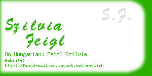 szilvia feigl business card